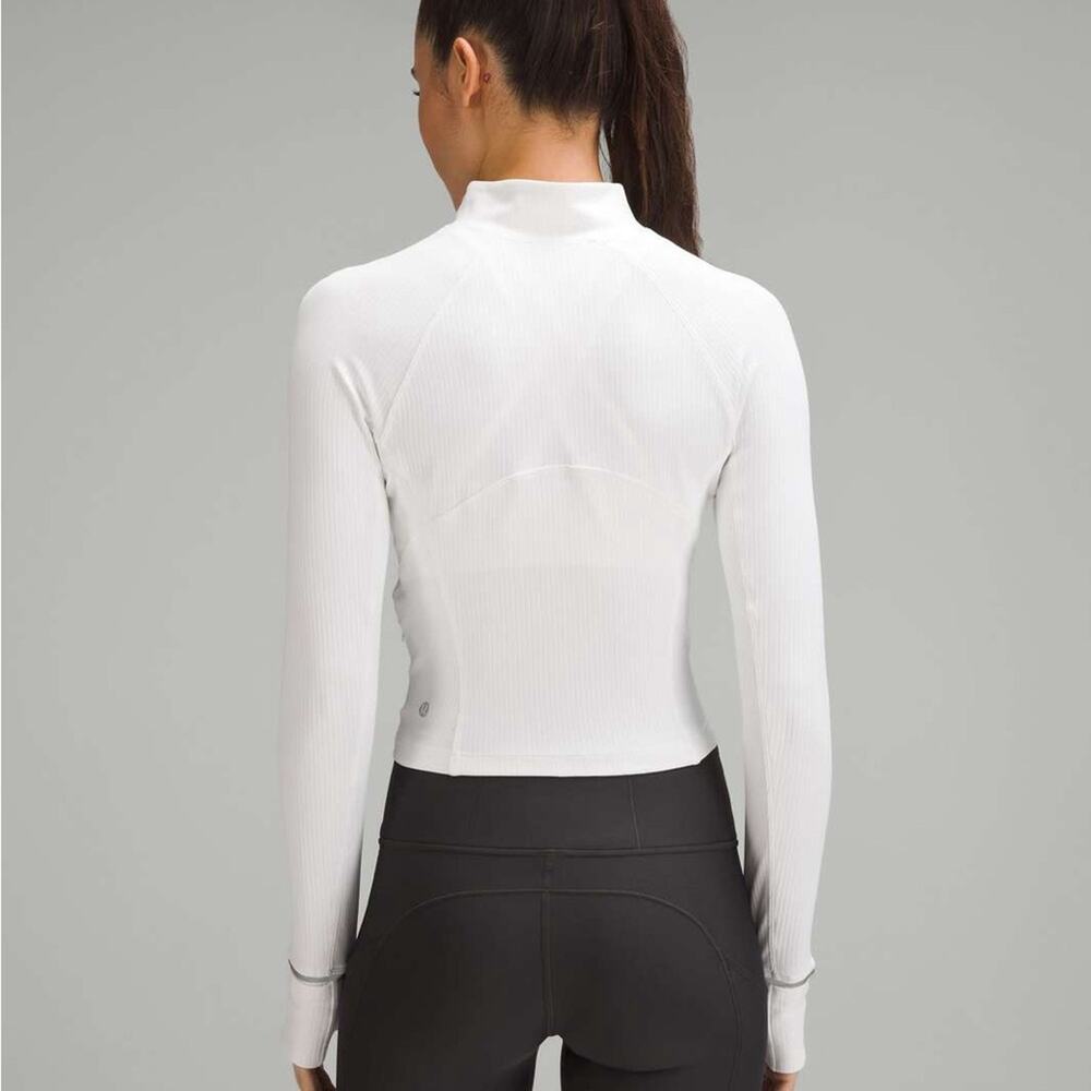 NWT Lululemon It's Rulu Ribbed Cropped Half Zip - Picture 4 of 8